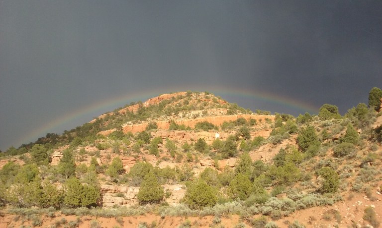 Rainbows are so amazing out here - you can usually see a full one. 