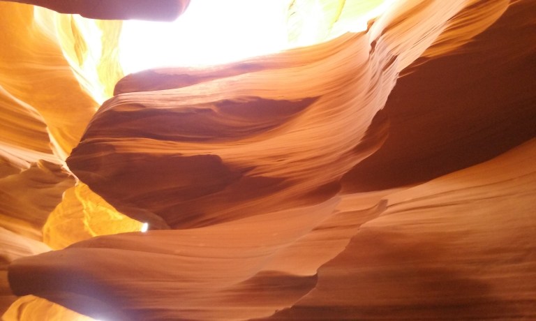 Taken from inside Lower Antelope Canyon, outside of Page, AZ (close to Lake Powell).