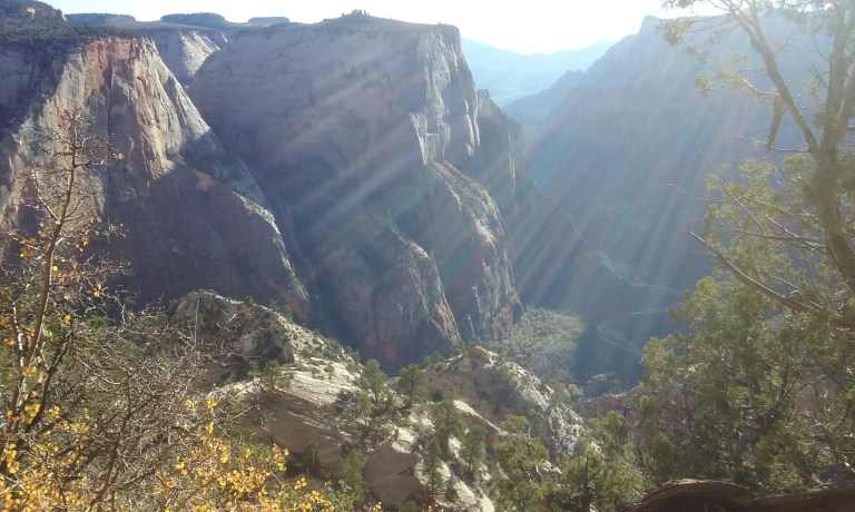 A view of Zion you might not see if you weren't on a trail. I love seeing the sun shine on the park like this. Reminds me that this world is about more than just myself. Something amazing is at work. 