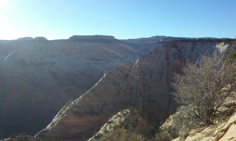 This gives you an idea of how high the trail goes within the park. We are definitely higher at this point than you are at the top of Angels Landing.